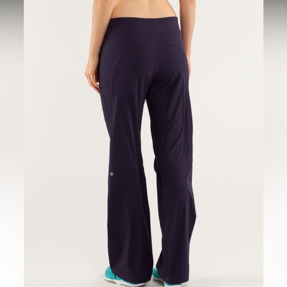 Lululemon Run: Dog Runner Pant Rulu Stretch Glyde W5721S Black Swan Size 4 - Picture 2 of 16